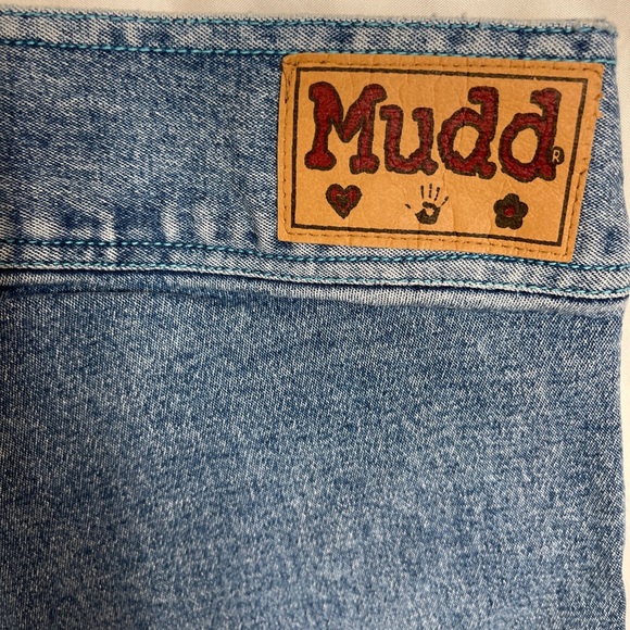Mudd Jeans Juniors 7 Embroidered Tie Fly Flared Leg Vintage Bell 28x33 Hippie - Picture 6 of 8